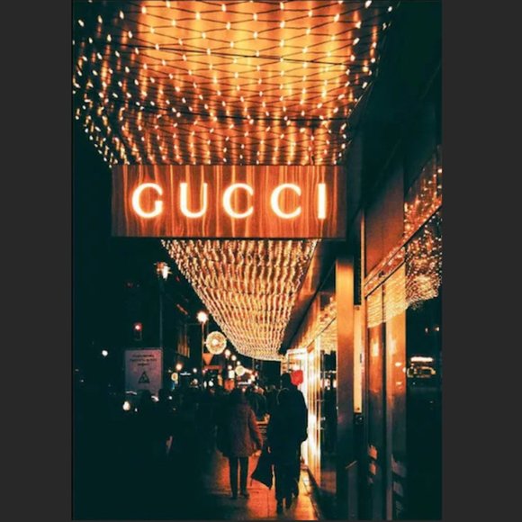 “nightlife is gucci” luxury designer pop art - 11 x 14 (PAXX025)